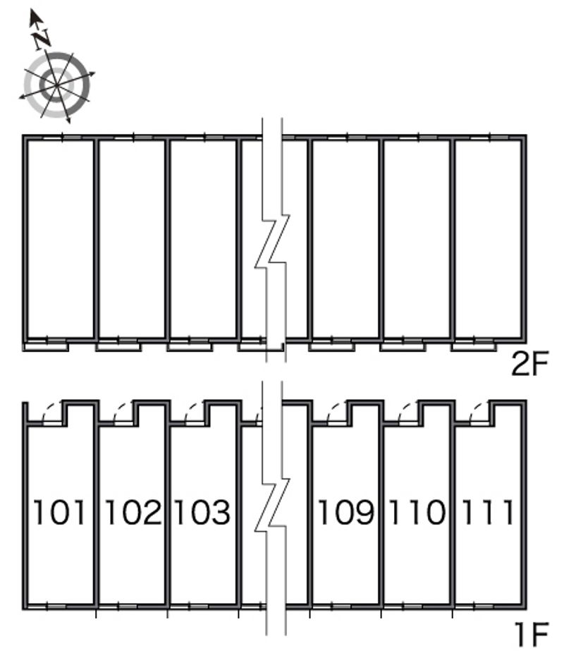 レオネクスト住吉Ｂ 間取り配置図