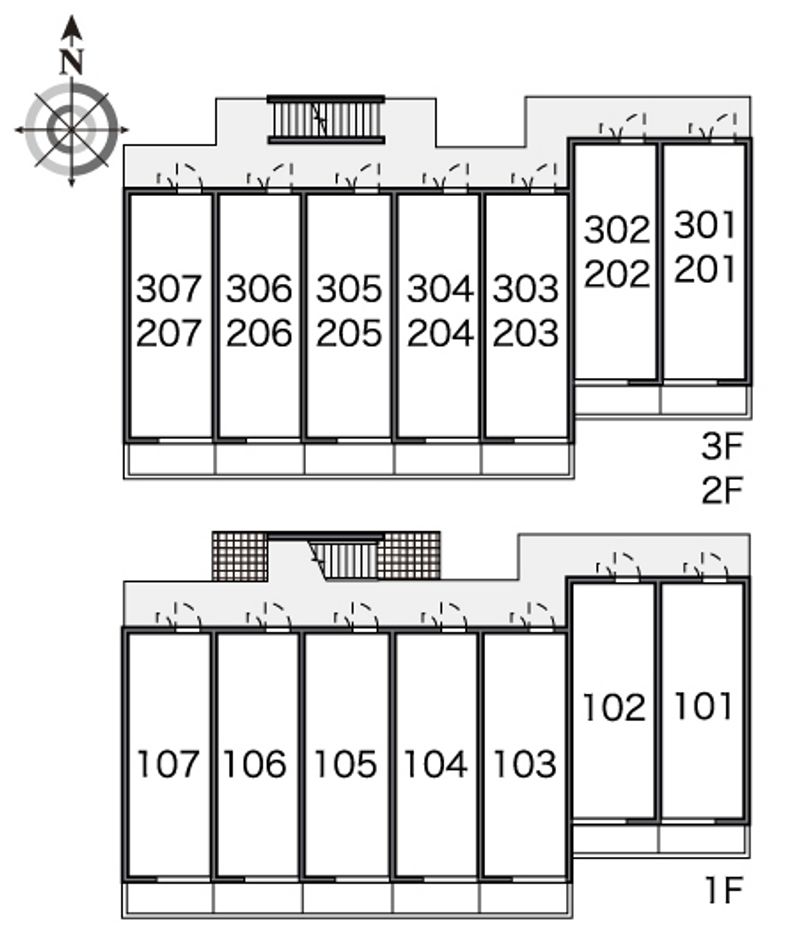 レオパレスパタータⅢ 間取り配置図