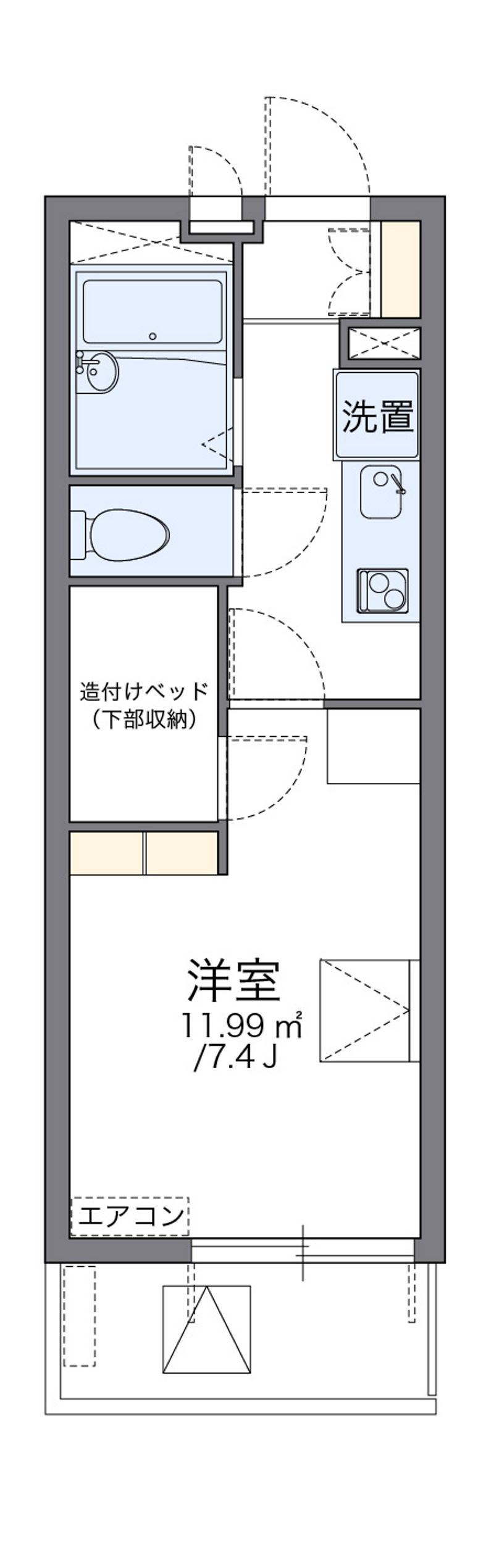 レオパレスドリームハウス枚方 間取図