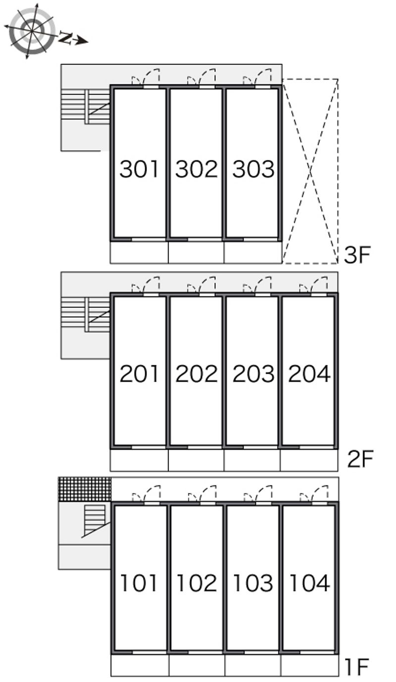 レオパレスアイ＆ロンⅢ 間取配置図