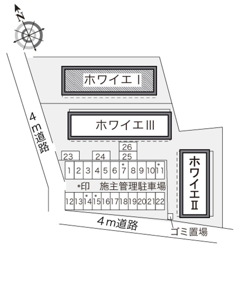 レオパレスホワイエⅠ 配置図