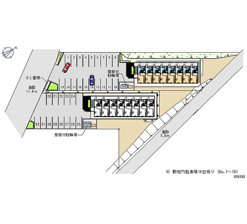 レオパレス三田Ｃ館 月極駐車場