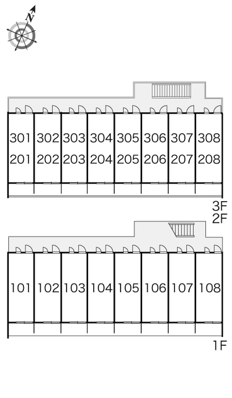 レオパレスアーバンビレッジ日吉 間取配置図