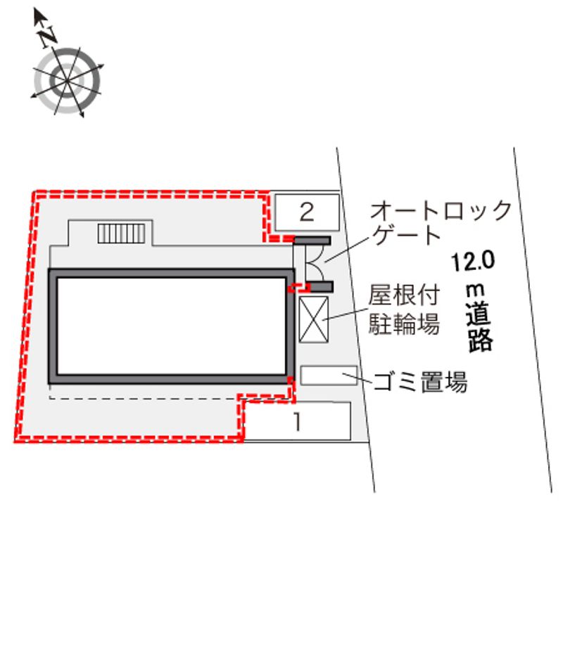 レオパレスエムエイチコーポⅡ 配置図