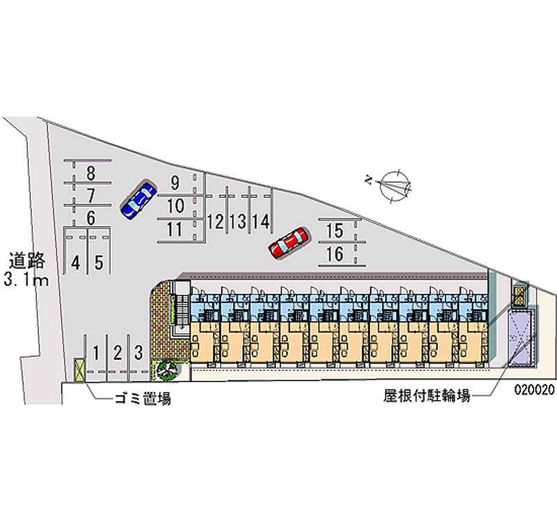 レオパレスプラージュ 月極駐車場