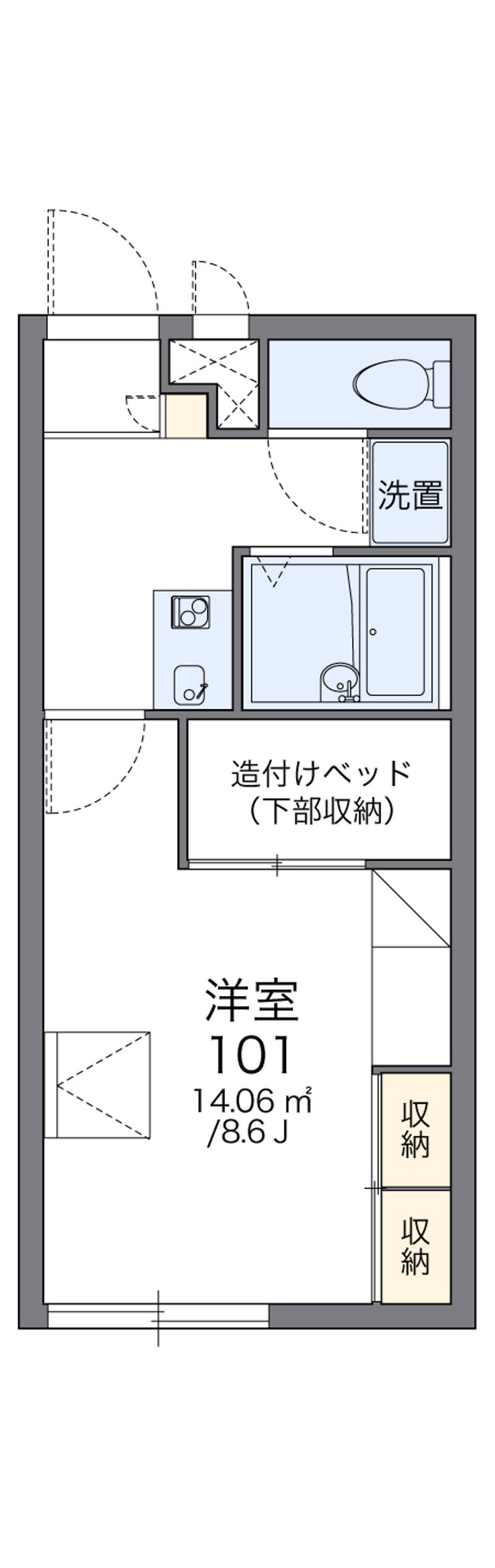 レオパレスルミエール 間取図