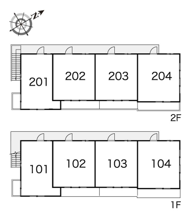レオパレスベルジェ幸 間取り配置図