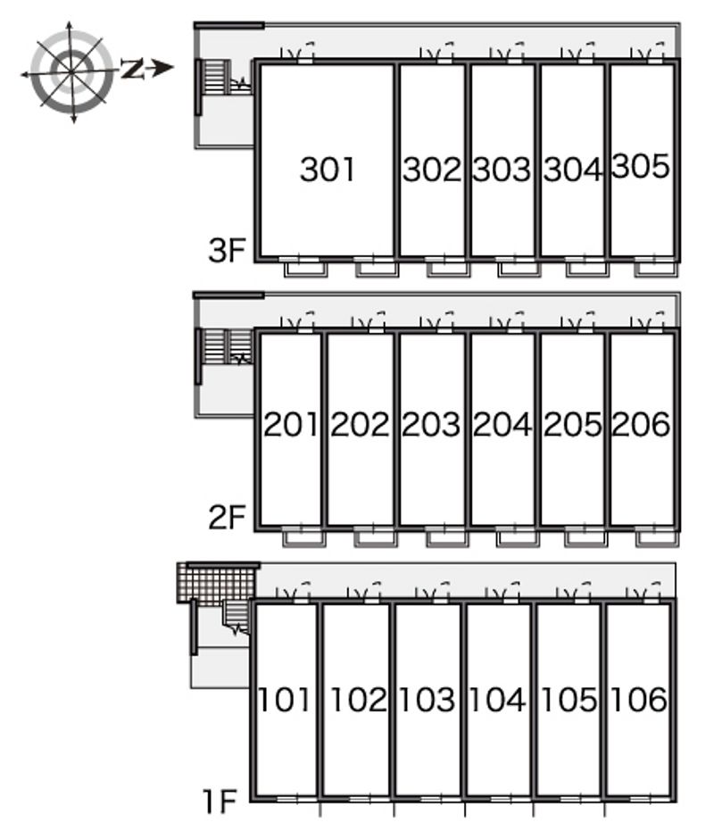 レオパレスホーリー 間取り配置図