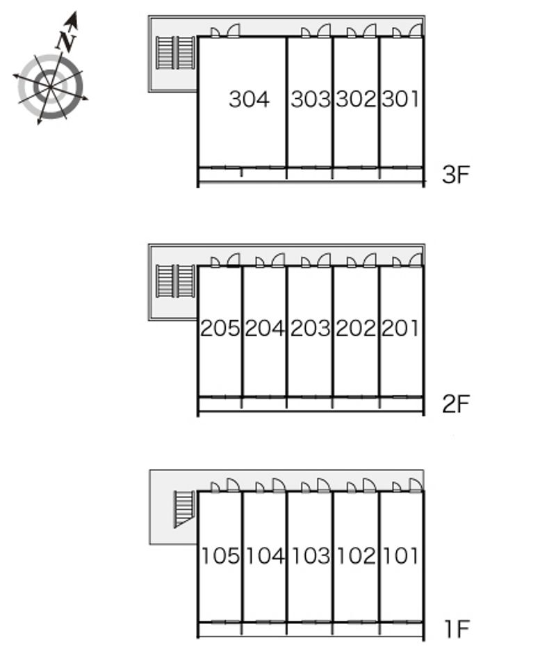 レオパレスプリシード 間取配置図