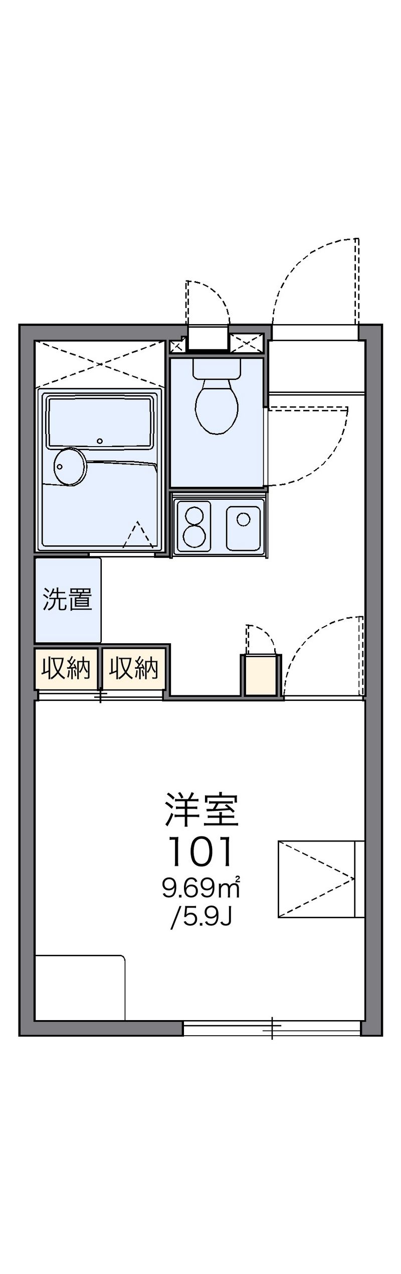 レオパレスグリーンゲート 間取図