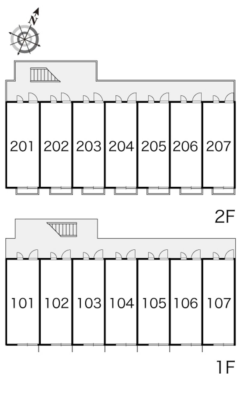レオパレス原市参番館 間取配置図