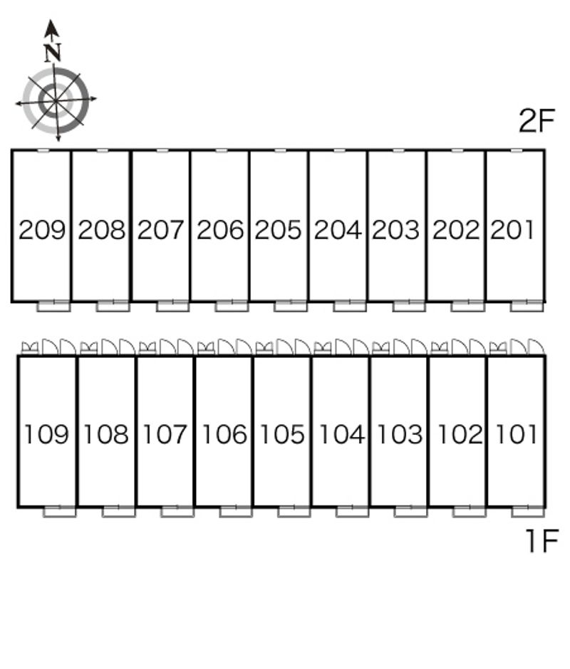 レオパレスグリーンコートＡ 間取配置図