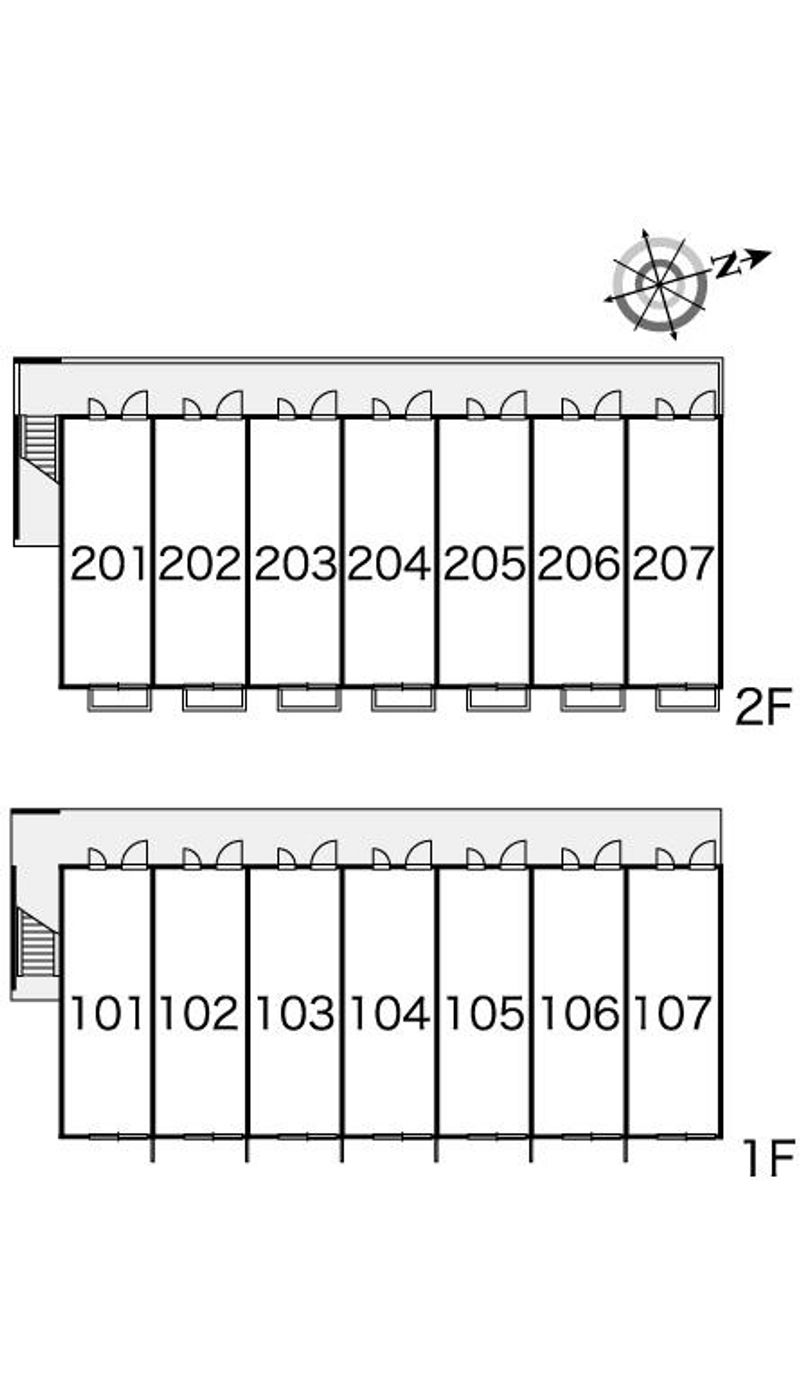 レオパレスフローラル 間取配置図