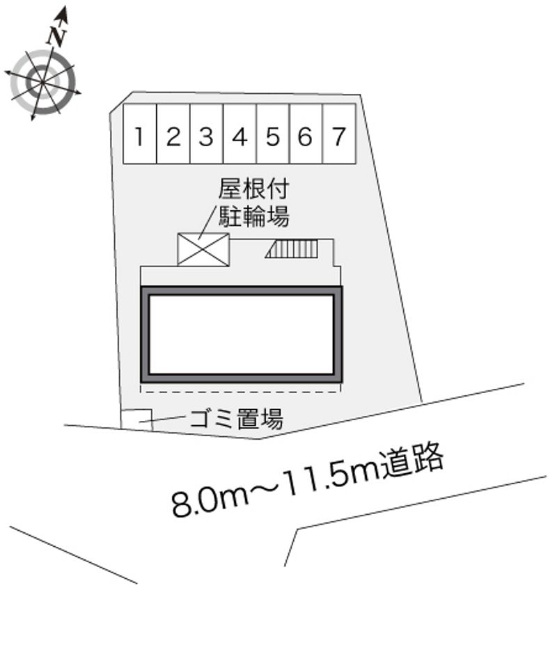 レオパレススカイライン 駐車場