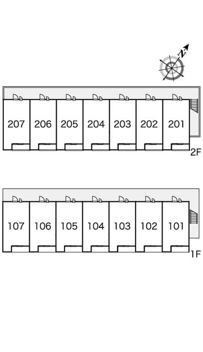 レオパレス大平Ｋ　Ⅱ 間取配置図