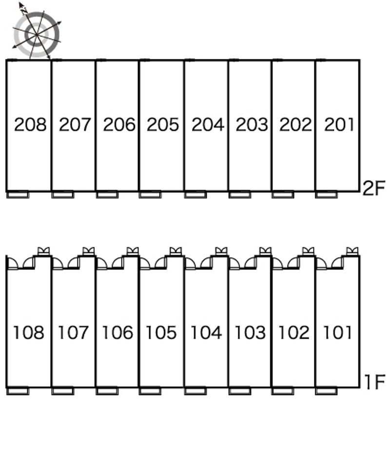 レオパレス華Ⅱ 間取配置図