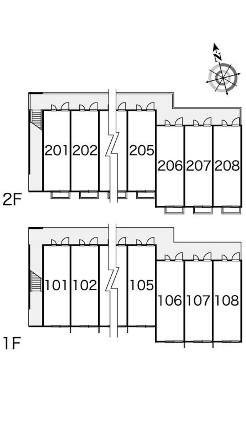 レオパレスサン　シーロ 間取配置図