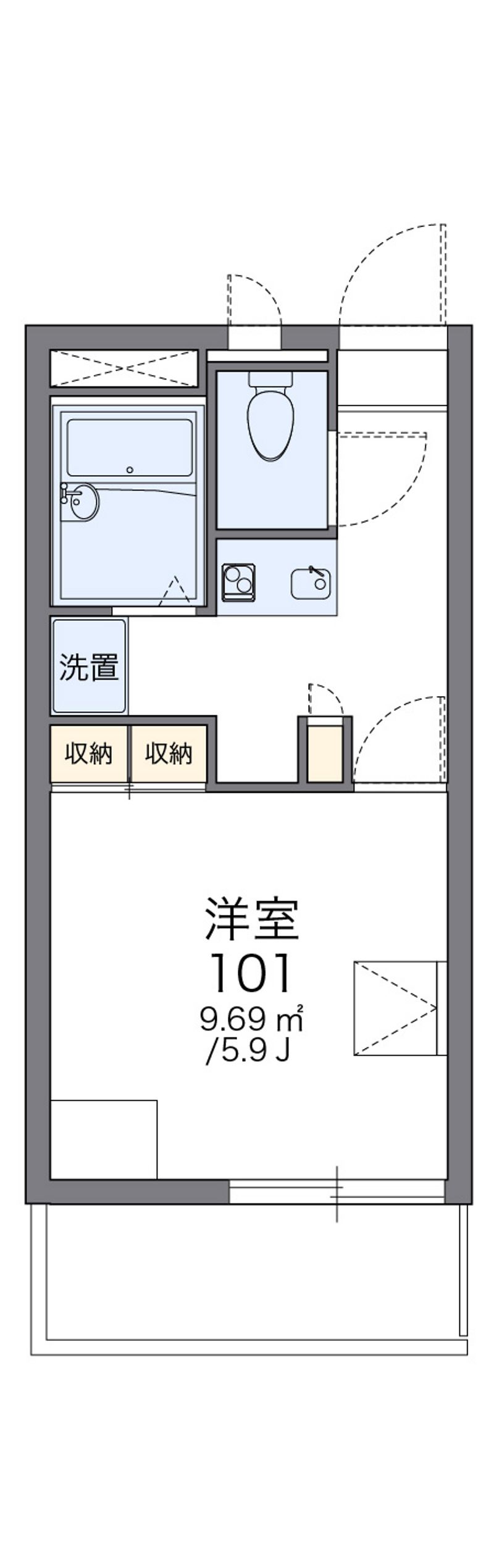 レオパレスアトリオⅡ 間取図