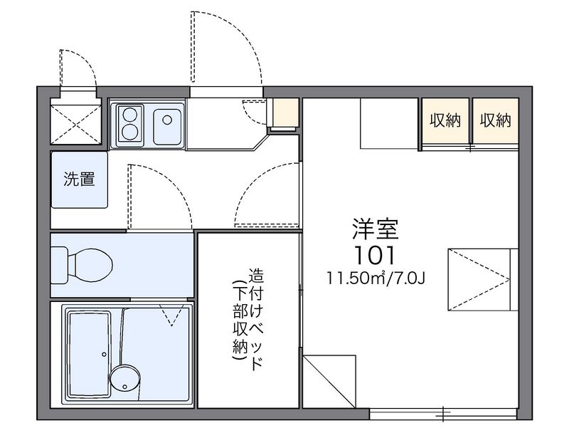 レオパレス東今里 間取図