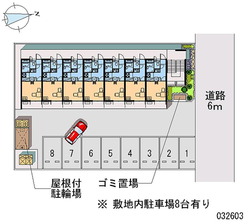 レオパレスジュネス前橋 月極駐車場