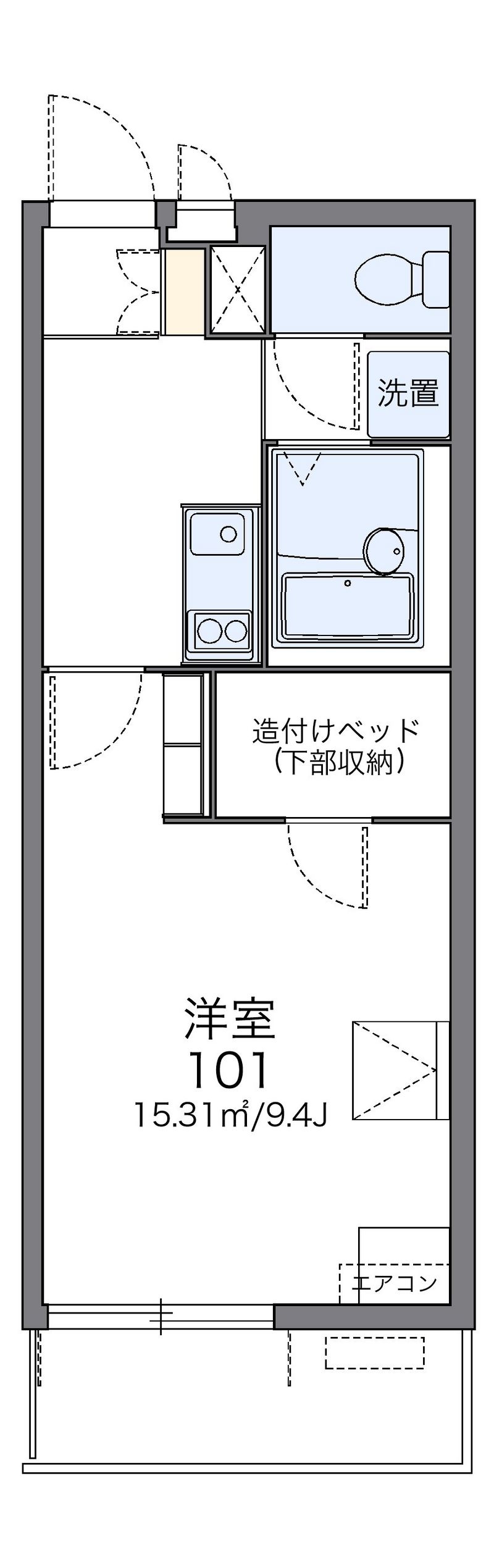 レオパレスサワ 間取図