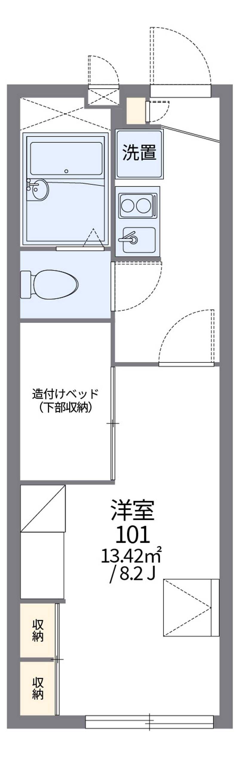 レオパレスマリーンコーポ船越南 間取図
