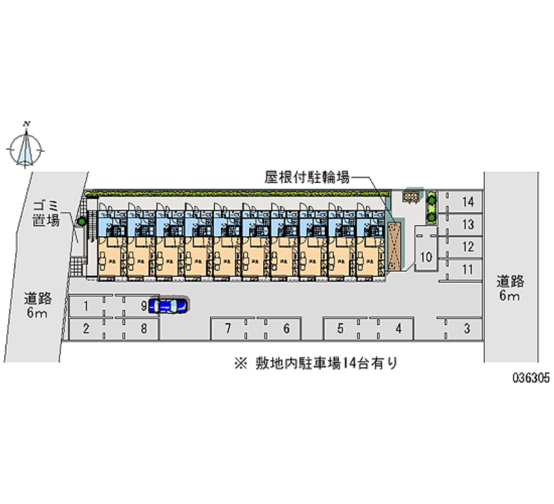 レオパレス小川 月極駐車場