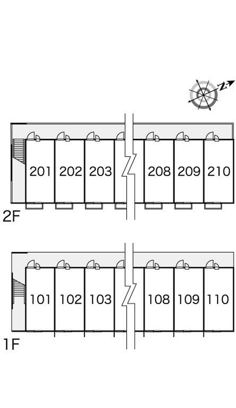 レオパレスアクア東近江 間取配置図