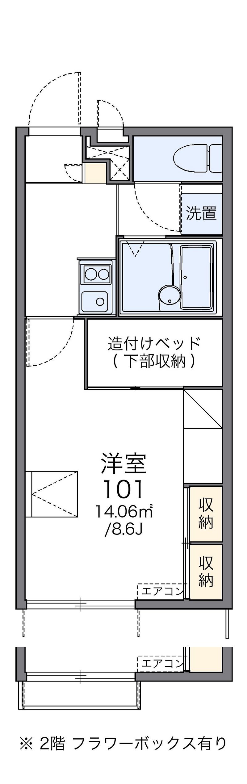 レオパレス宮ノ前１号棟 間取図