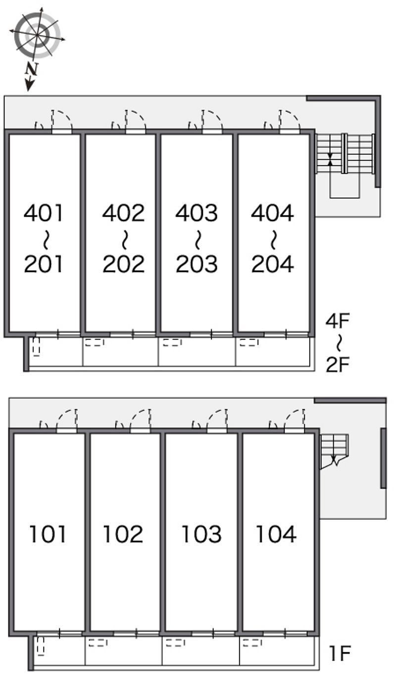 レオパレスすずしろ 間取り配置図