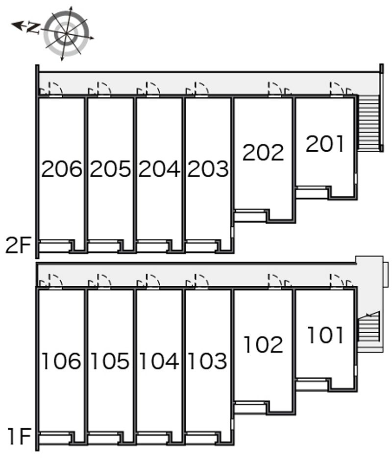 クレイノ新白河 間取配置図