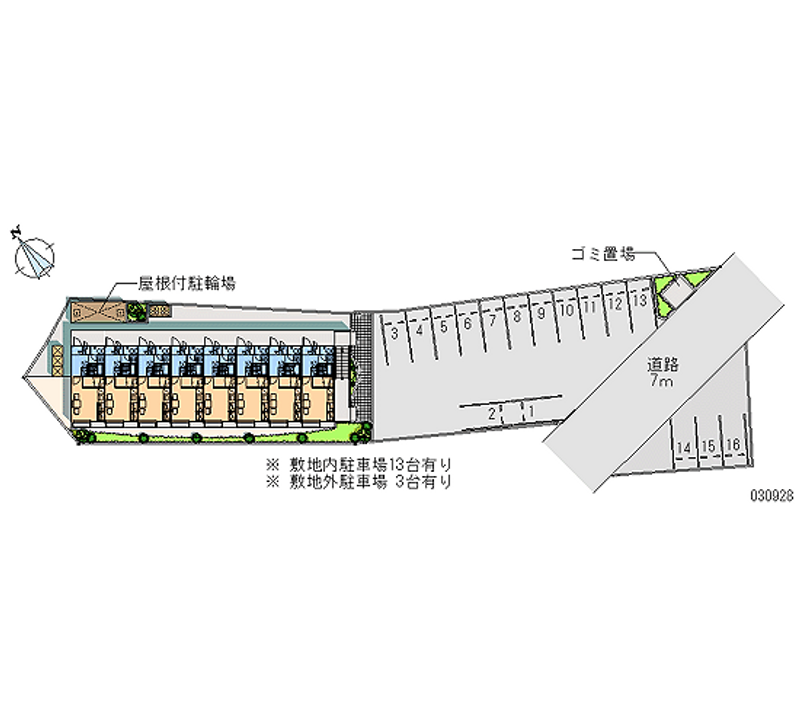 レオパレスＭ 月極駐車場