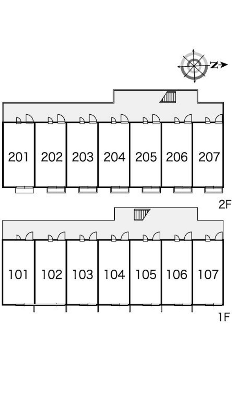 レオパレスローズ　ワン 間取配置図