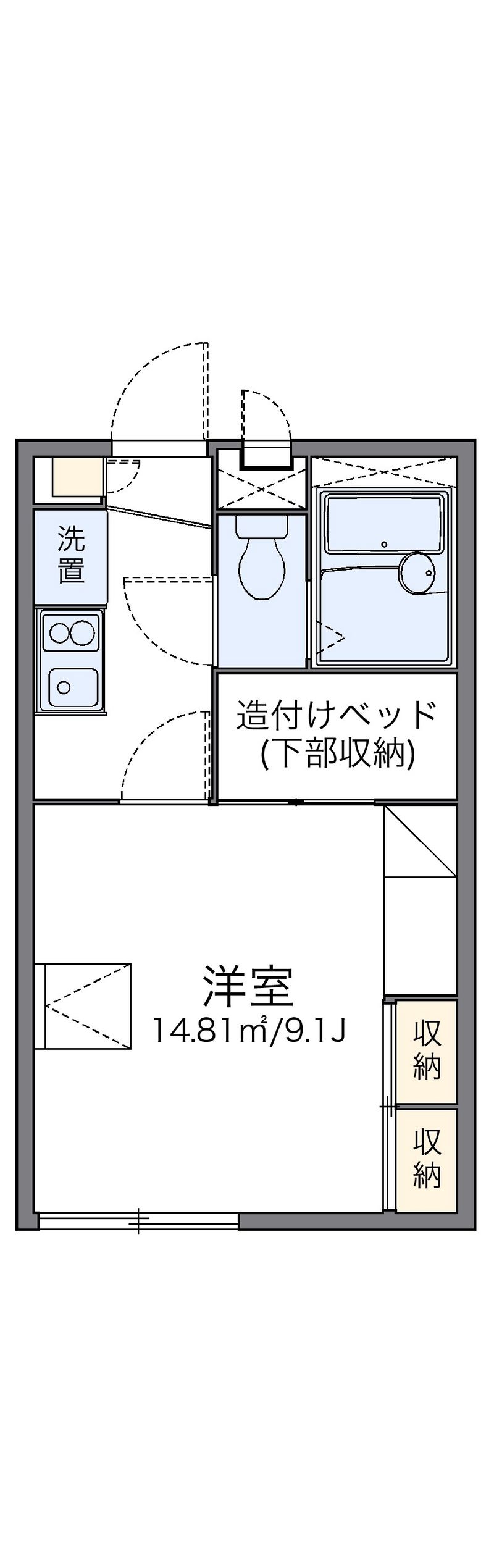 レオパレスレミュール二番館 間取図