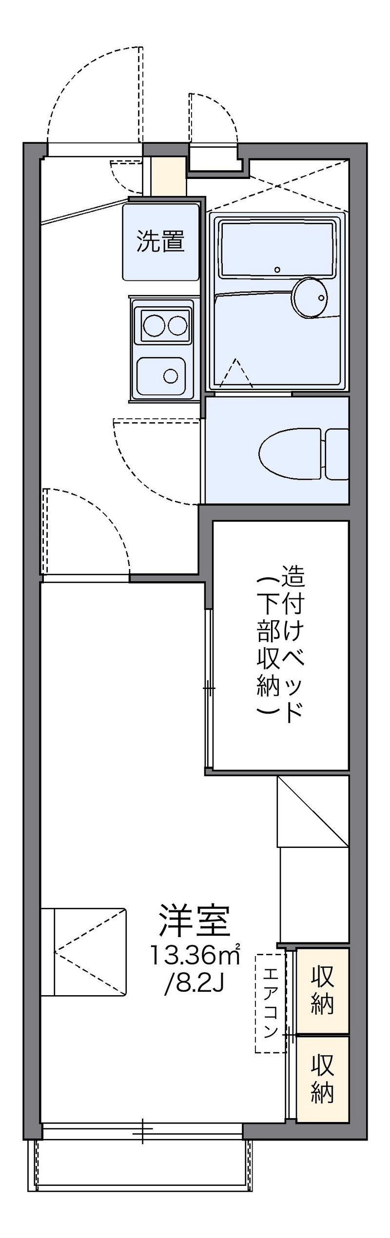 レオパレス喜連北Ⅱ 間取図