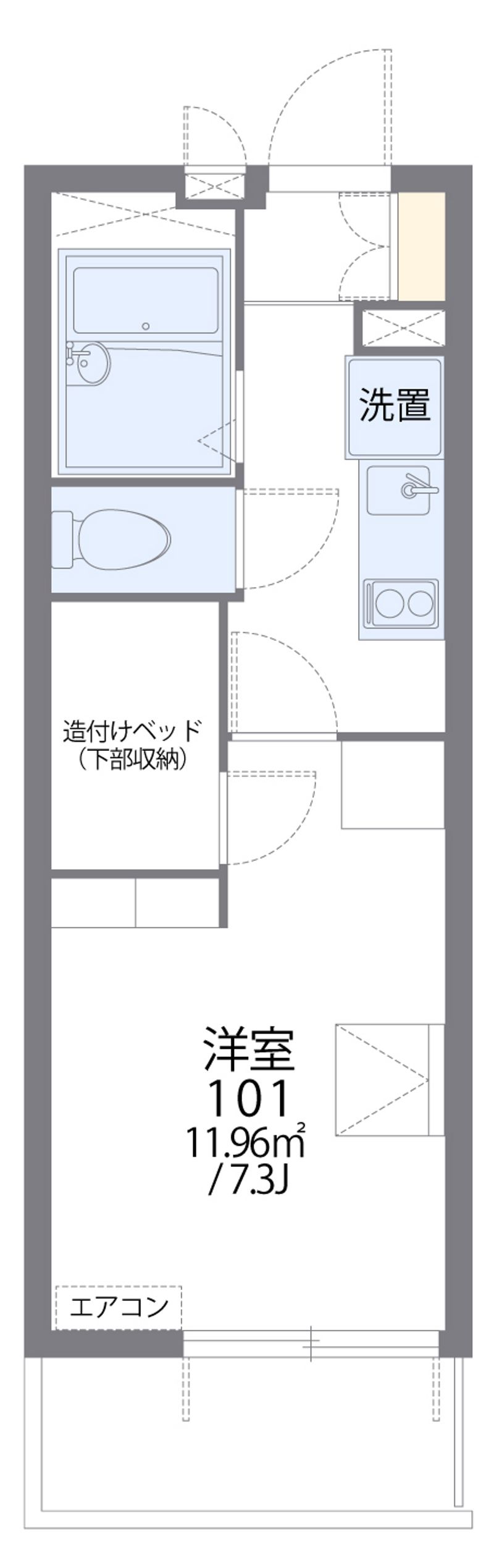レオパレスマリーンブルー 間取図