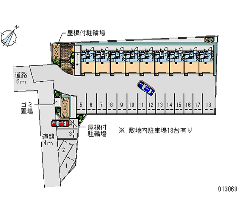 レオパレス中井町５ 月極駐車場