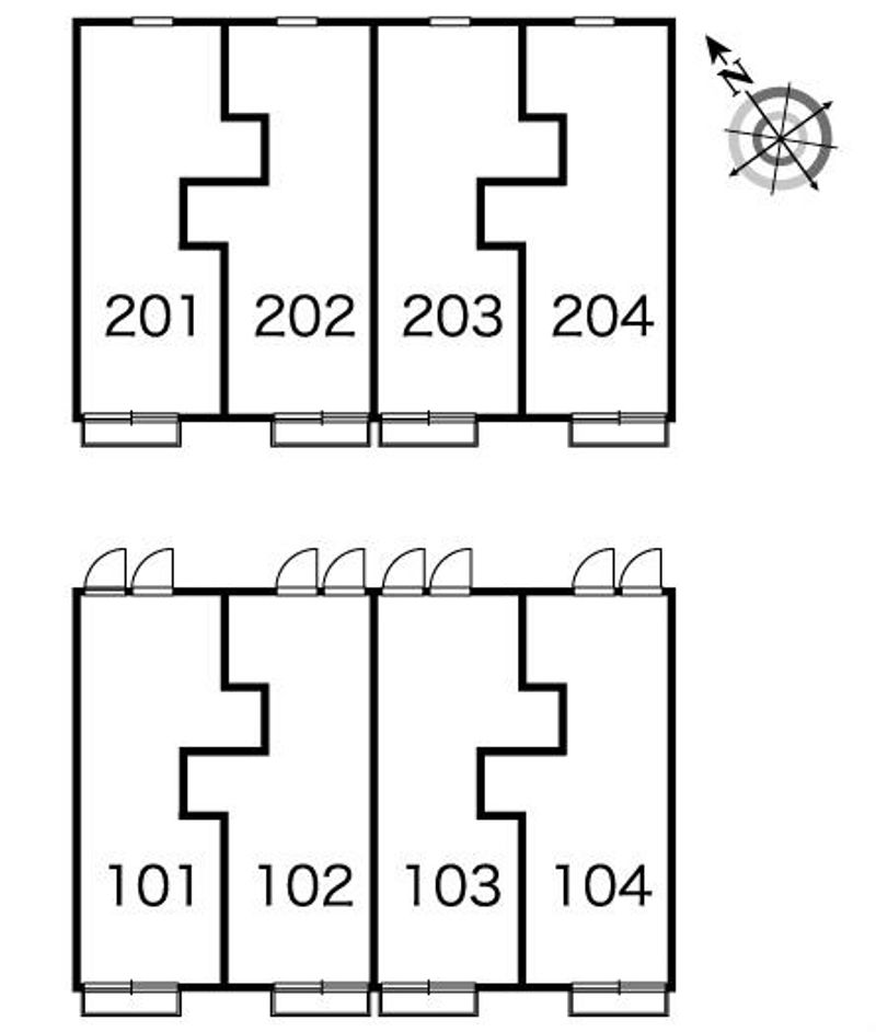 レオパレスエスタⅢ 間取配置図