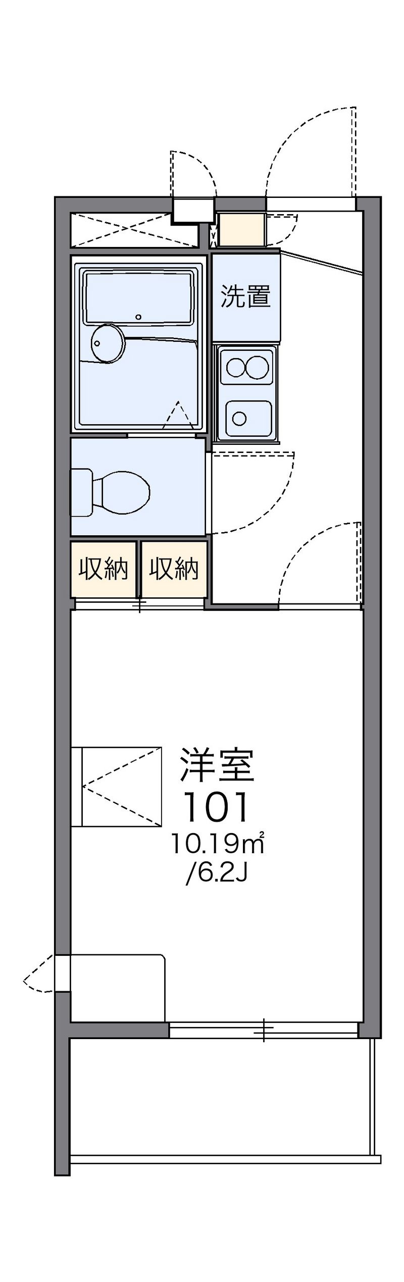 レオパレスモンフレール 間取図