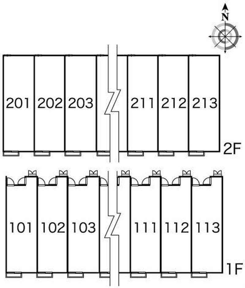 レオパレスピュアⅡ 間取配置図