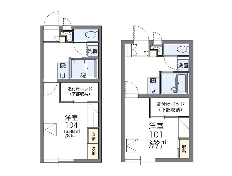 レオパレス八甲田山 間取図