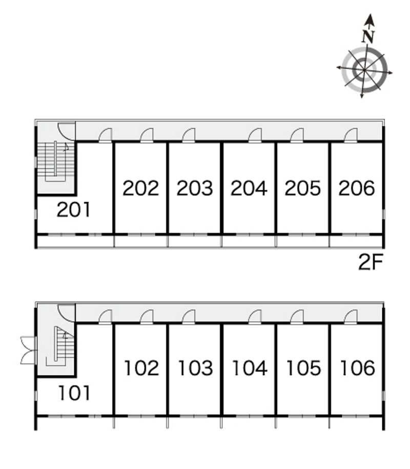 レオパレス大陽弐番館 間取配置図