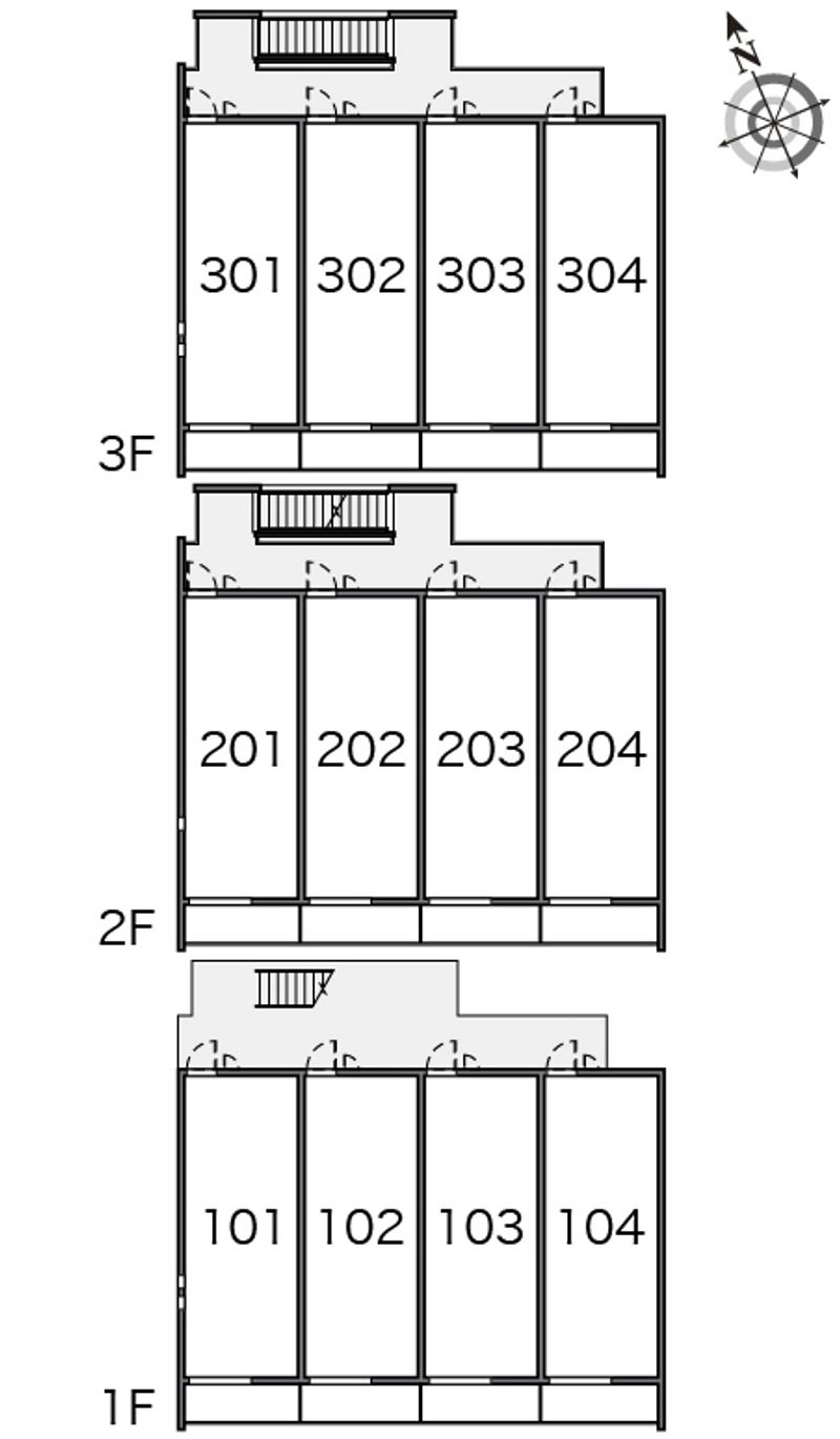 クレイノＦＵＪＩＭＩ　Ⅱ 間取配置図