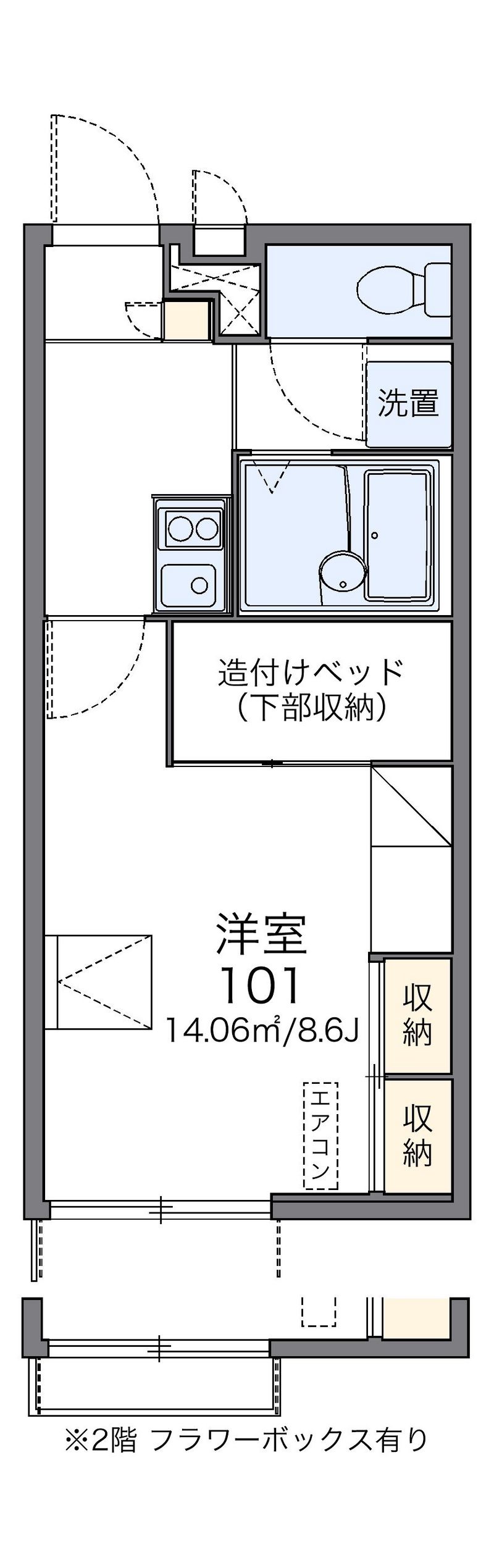 レオパレス上志津 間取図