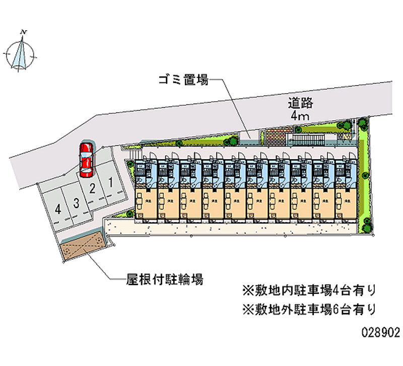 レオパレスフローリッシュ 月極駐車場