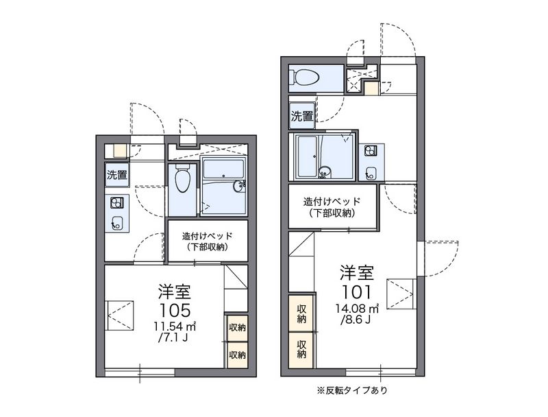レオパレススプリング 間取図