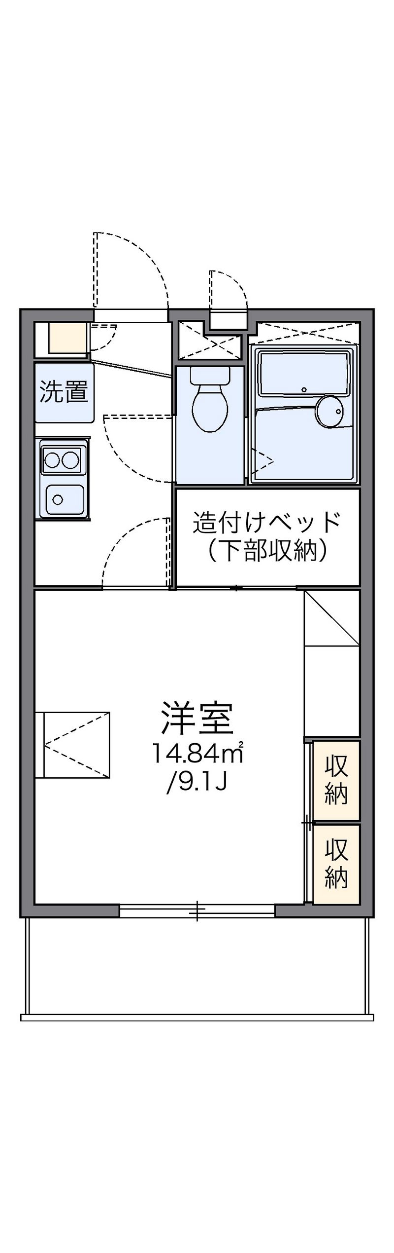 レオパレスヤマハ 間取図