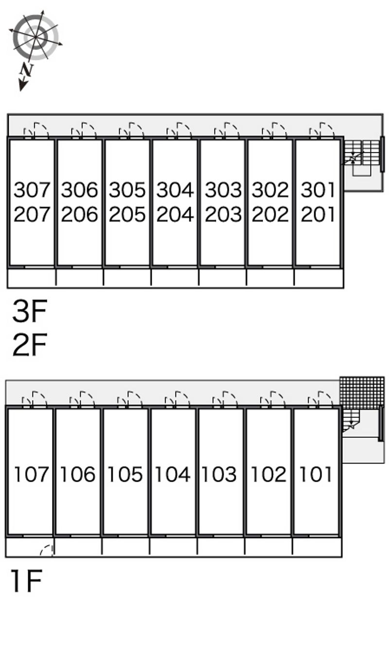 レオパレスセブンスヒルⅤ 間取り配置図