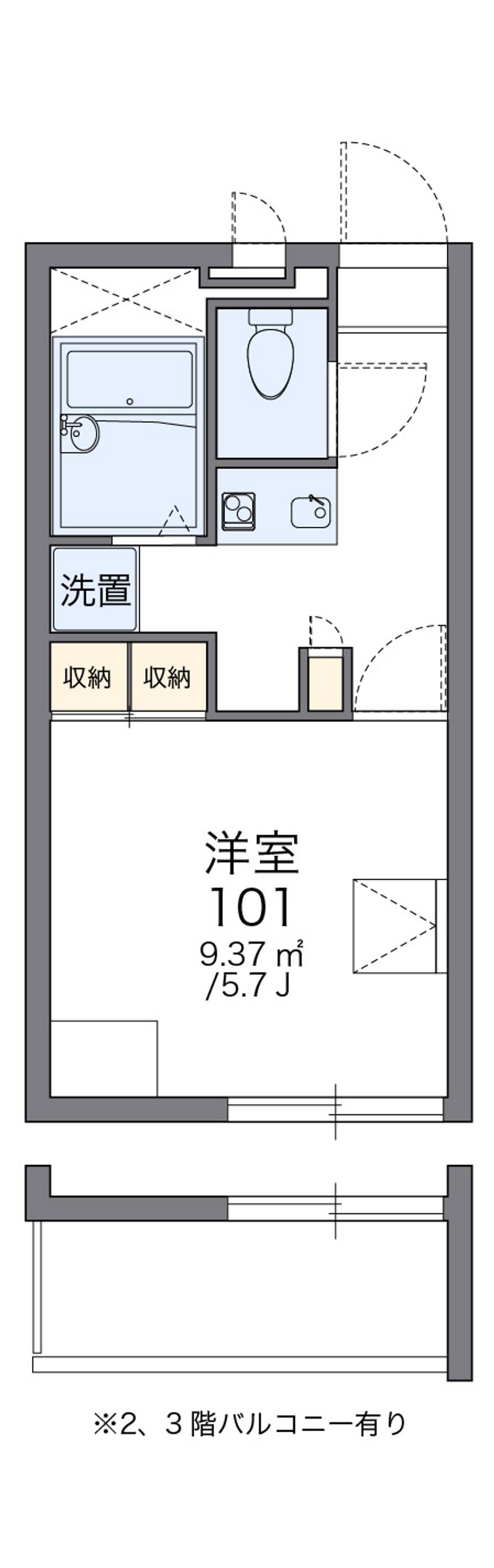 レオパレスバーゼル 間取図