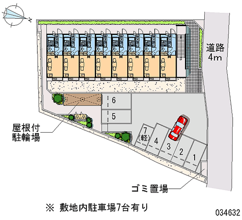 レオパレスコートサイド 月極駐車場